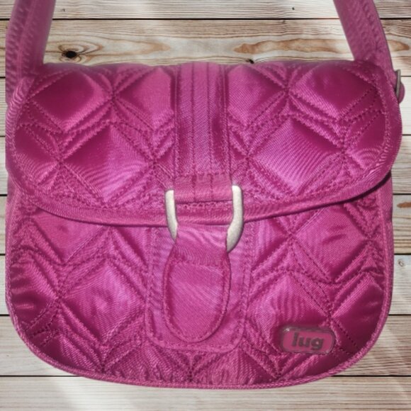 LUG Mini Crossbody - Swing/Orchid - Magenta Dark Pink - Adjustable Strap - RFID - Picture 3 of 10